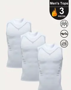 Men's 3Pcs High-Performance Compression Tank Tops Ultra-Compressive Moisture-Wicking Breathable Quick-Drying Base Layer for High-Intensity Workouts Basketball Training