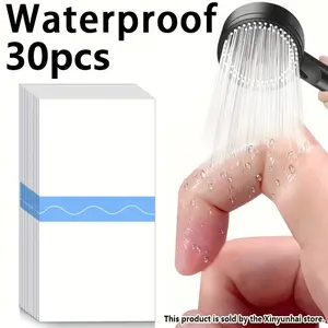 30pcs Transparent Self-Adhesive Bandages, PU Waterproof Patch, Portable Finger Protection, Prevent Blistering, Anti-Friction, for Fingers Toes Legs