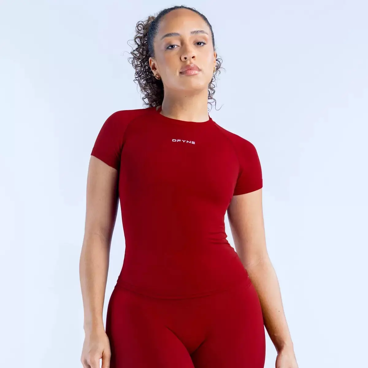 DFYNE New Arrival! Matte Nylon Short-Sleeve Set |   Seamless Fit + All-Round Fitness, Exuding a High-End Feel