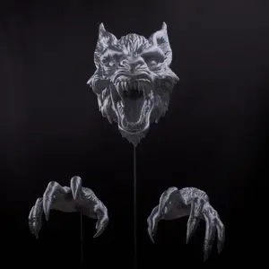 Wall Mounted Werewolf head and hands