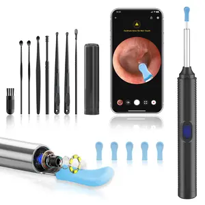 Ear Wax Removal Kit with 1080P HD Camera, AI Eardrum Alert, 6-Axis Gyroscope, WaterproofLens, 230mAh Battery, 8-Piece Ear Cleaning Set, iOS & Android, FSA/HSA Eligible Ear Pick Set Ear Canal Cleaner
