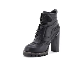 Pre-owned Louis Vuitton Women's Digital Gate Boots Leather with Mesh by Rebag