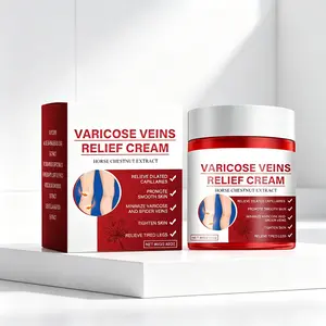 Varicose Veins Relief Cream 80g – Horse Chestnut Extract – Relieves Dilated Capillaries & Spider Veins – Tightens Loose Skin – Promotes Smooth Legs – Soothes Tired Achy Legs – Daily Leg Vein Care