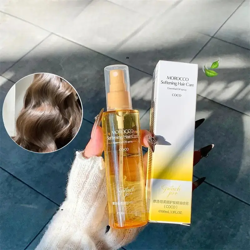 Long-Lasting Fragrance Hair Serum Spray for Women Moroccan Hair Care - Hydrating & Perfume-Free Leave-in Conditioner with Natural Fragrance, Easy-Care Formula for All Hair Types, Soft Silky Hair, Sleek Bottle Design, Hydrated Hair, Haircare Product