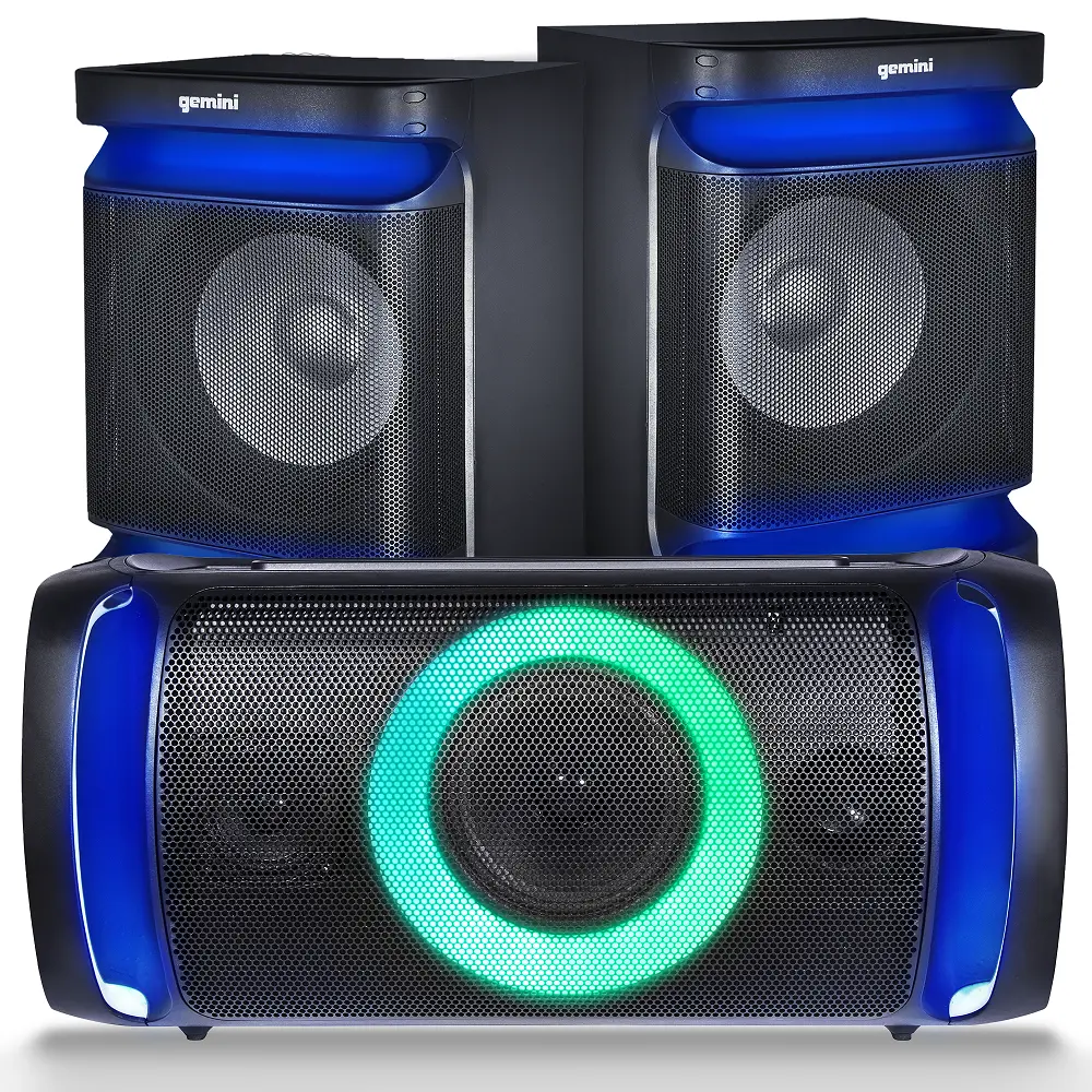 Gemini Sound GSYS-2400: Home Stereo System with Dynamic LED Party Lights, Bluetooth Streaming, Karaoke Features, Easy Tablet Docking - Perfect for Parties and Casual Listening Speaker