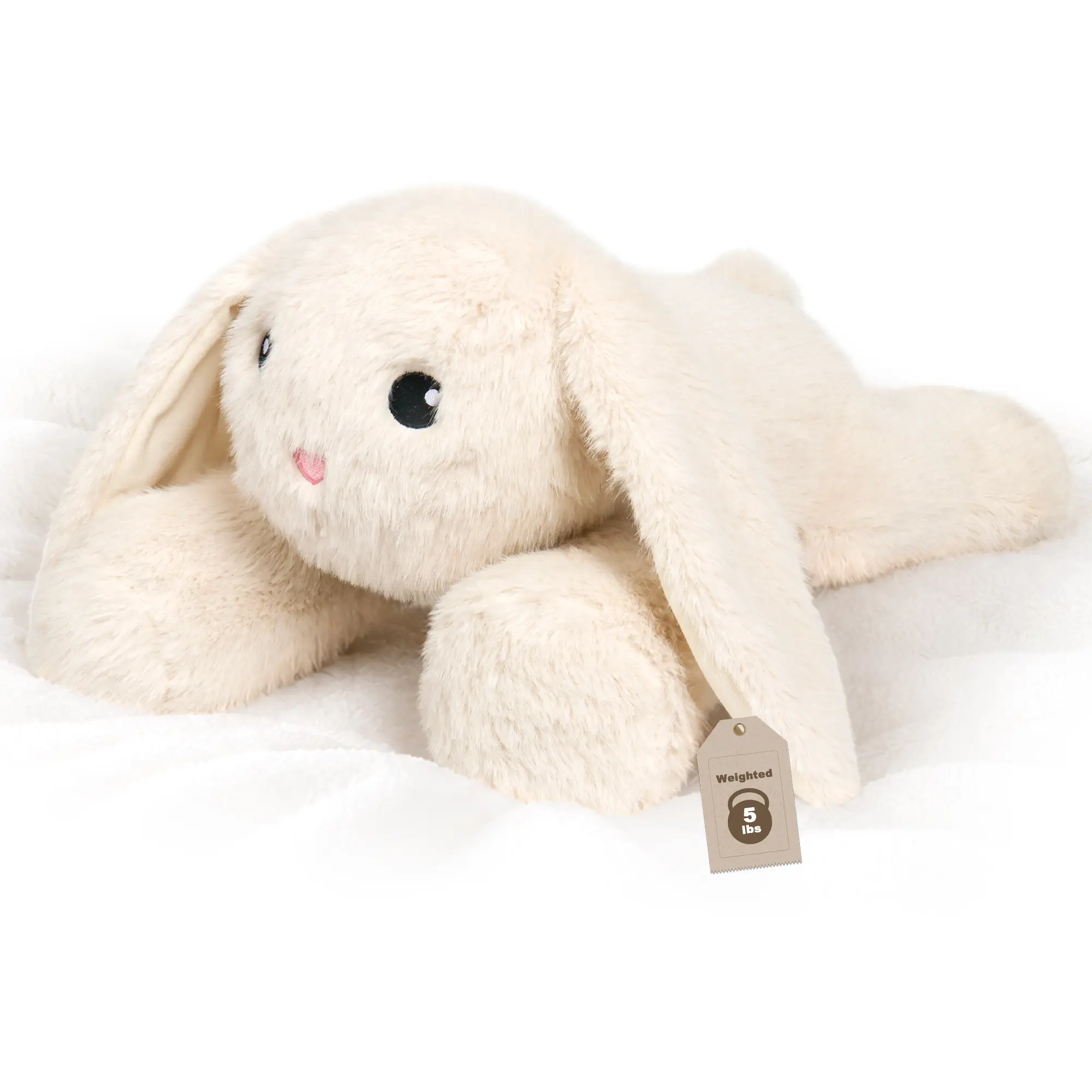 Weighted Bunny Stuffed Animal, 5Ibs 22in Weighted Plushies Rabbit large Animals Pillow Cute Plush Toys Gifts for Kids Adults