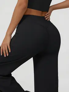 High Waist Wide Leg Pants, Invisible Tummy Control, Comfortable Cloud Fabric, Fit, Perfect for Office, Casual, and Coffee Shop