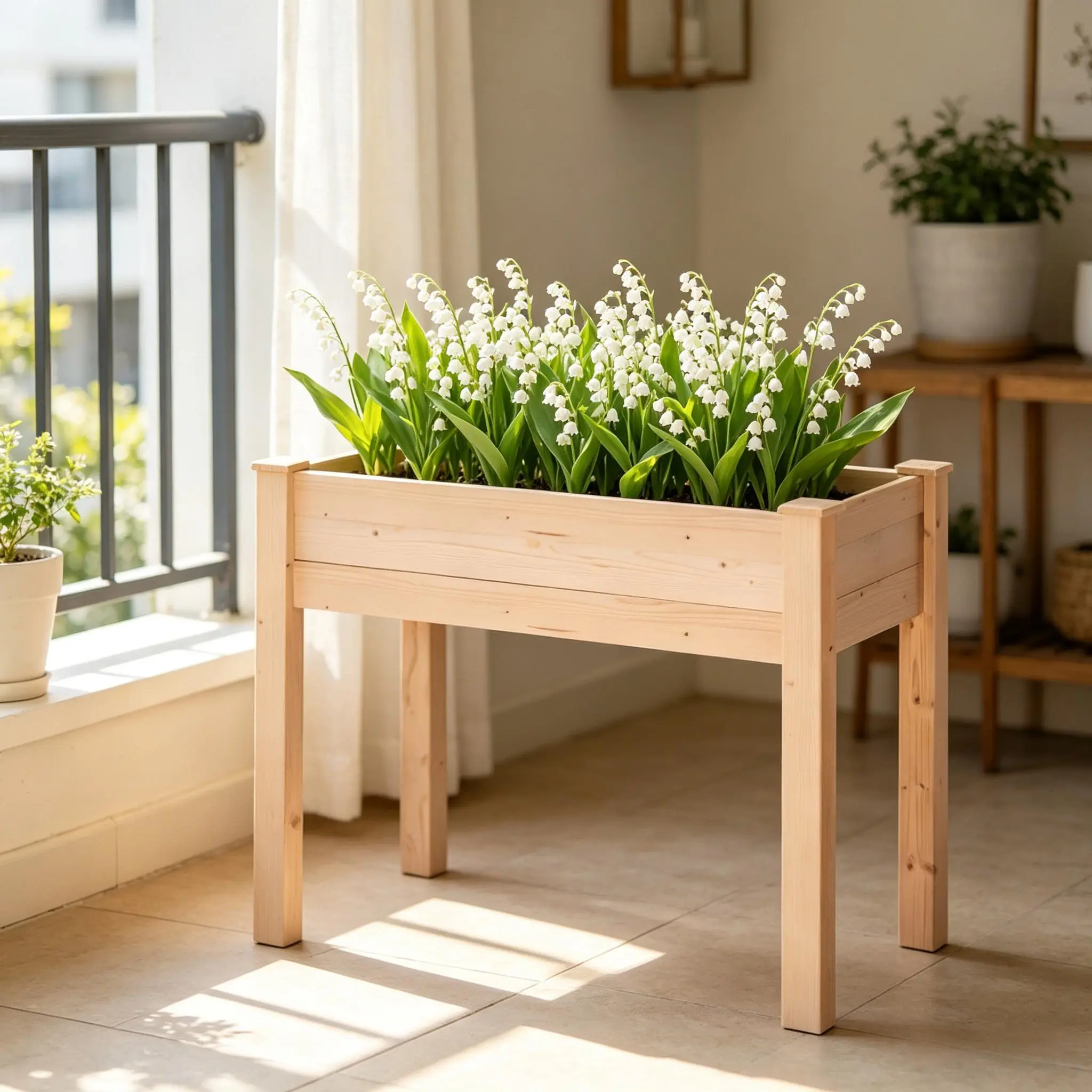 Wooden Planter Box,Elevated Garden Bed,Vegetables Planter Box