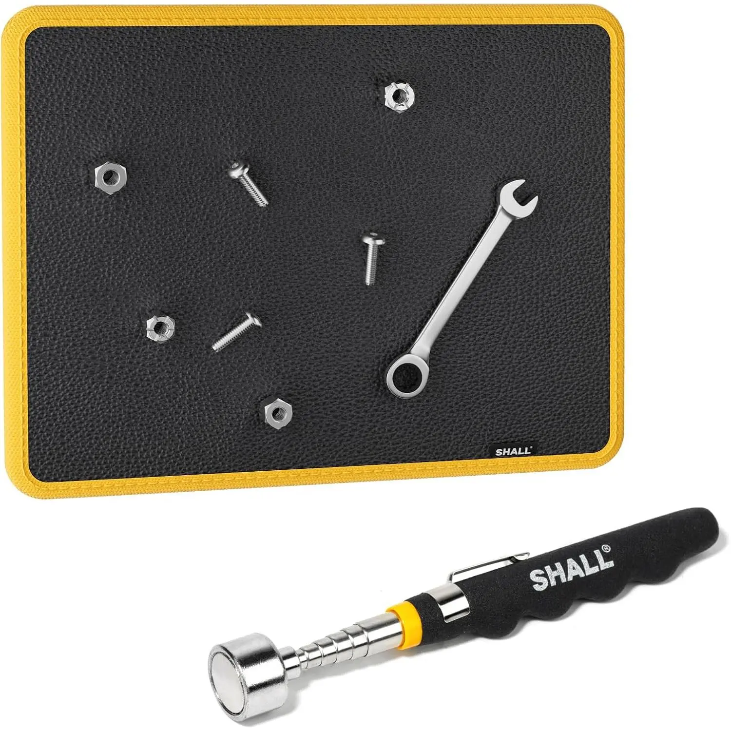 Mat and Pickup Tool, Tool Holder Pad W/ 83-In-Magnets & 25LBS Pull Force Extendable Hold Mechanic Wrenches Screws