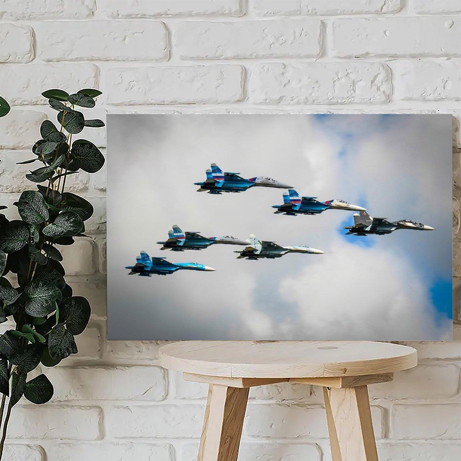 Military Fighter Poster Su-27 Poster Decorative Painting Canvas Wall Art Picture Print Modern Family Bedroom Decor
