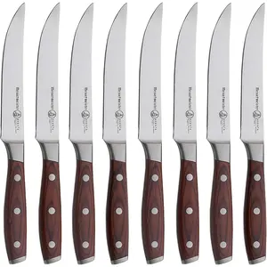 Messermeister Avanta Forged 5" Steak Knife Set: German X50 Stainless Steel, Rust Resistant, Easy Maintenance, 4 Knives