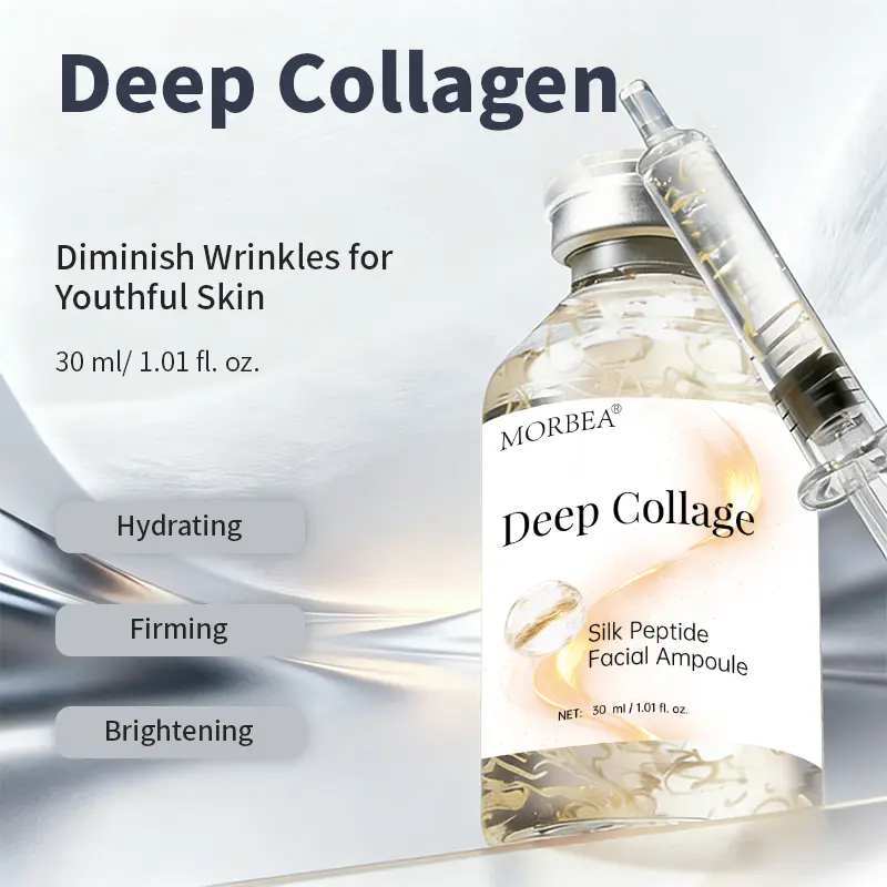 Silk Lifting Peptide Ampoule with Deep Collagen, Korean Anti-Aging Serum for Wrinkle Care and Face Plumping, 30ml, 30 Ml