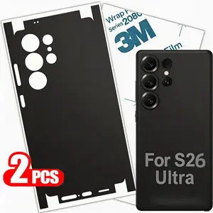 Two-Piece Colorful Full Coverage Back Film for Samsung Galaxy S26 Ultra S26+ Plus S26 5g, Soft Tpu Protective Screen Protector with Side Protection