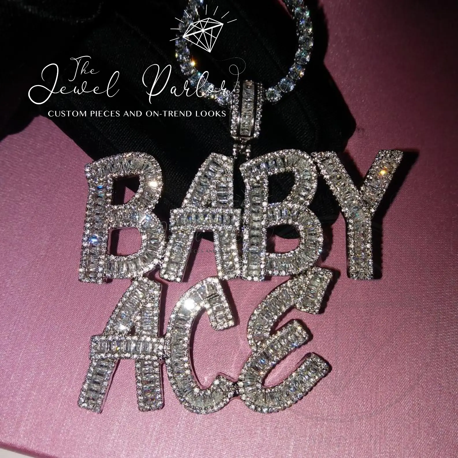 Icy Baguette Custom Nameplate