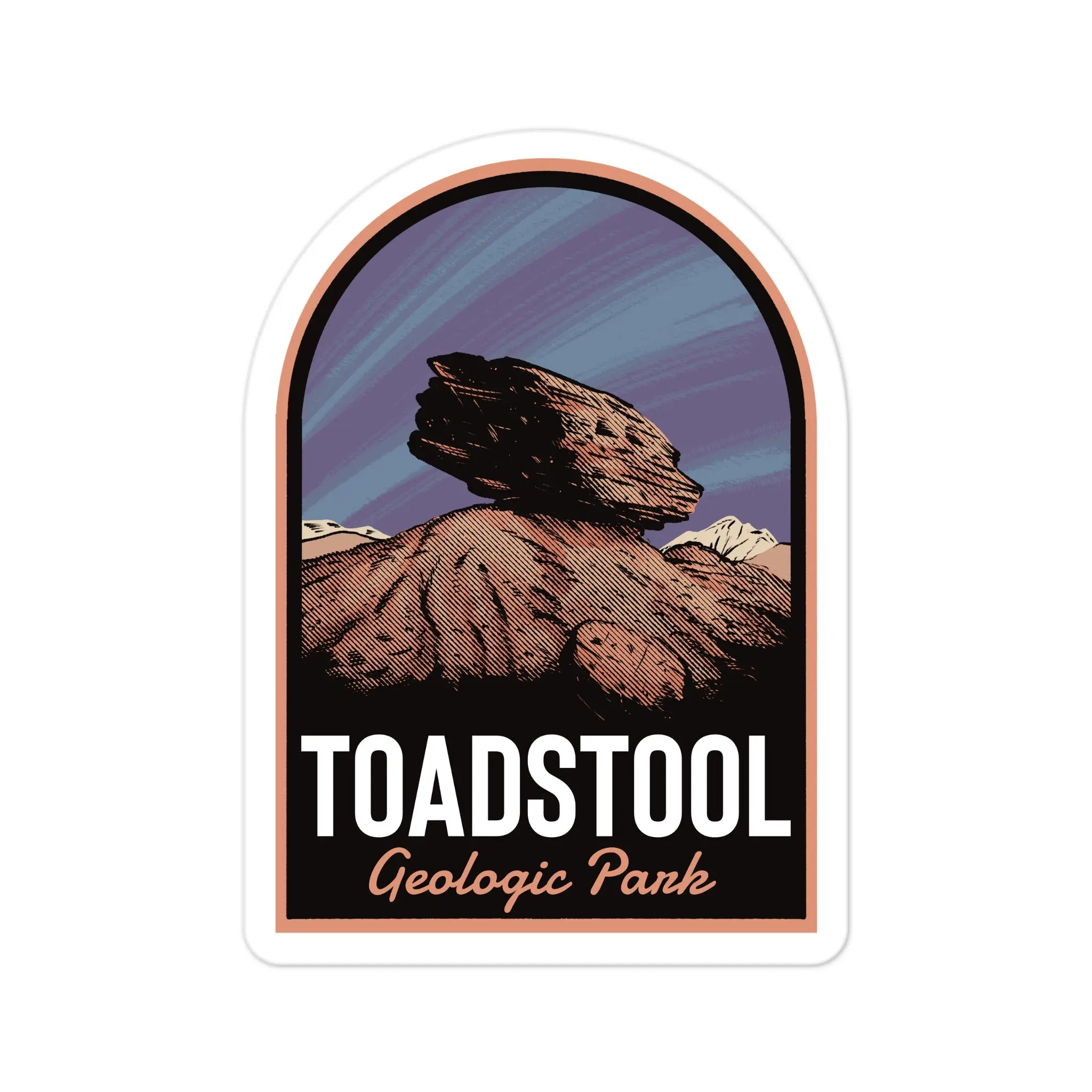 Toadstool Geologic Park Nebraska - Vinyl Sticker