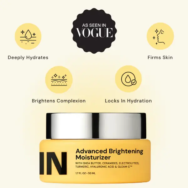Gleamin Advanced Brightening Moisturizer - Hydrates & Brightens Skin with Hyaluronic Acid & Gleam C™ Complex for Even Tone & Moisture