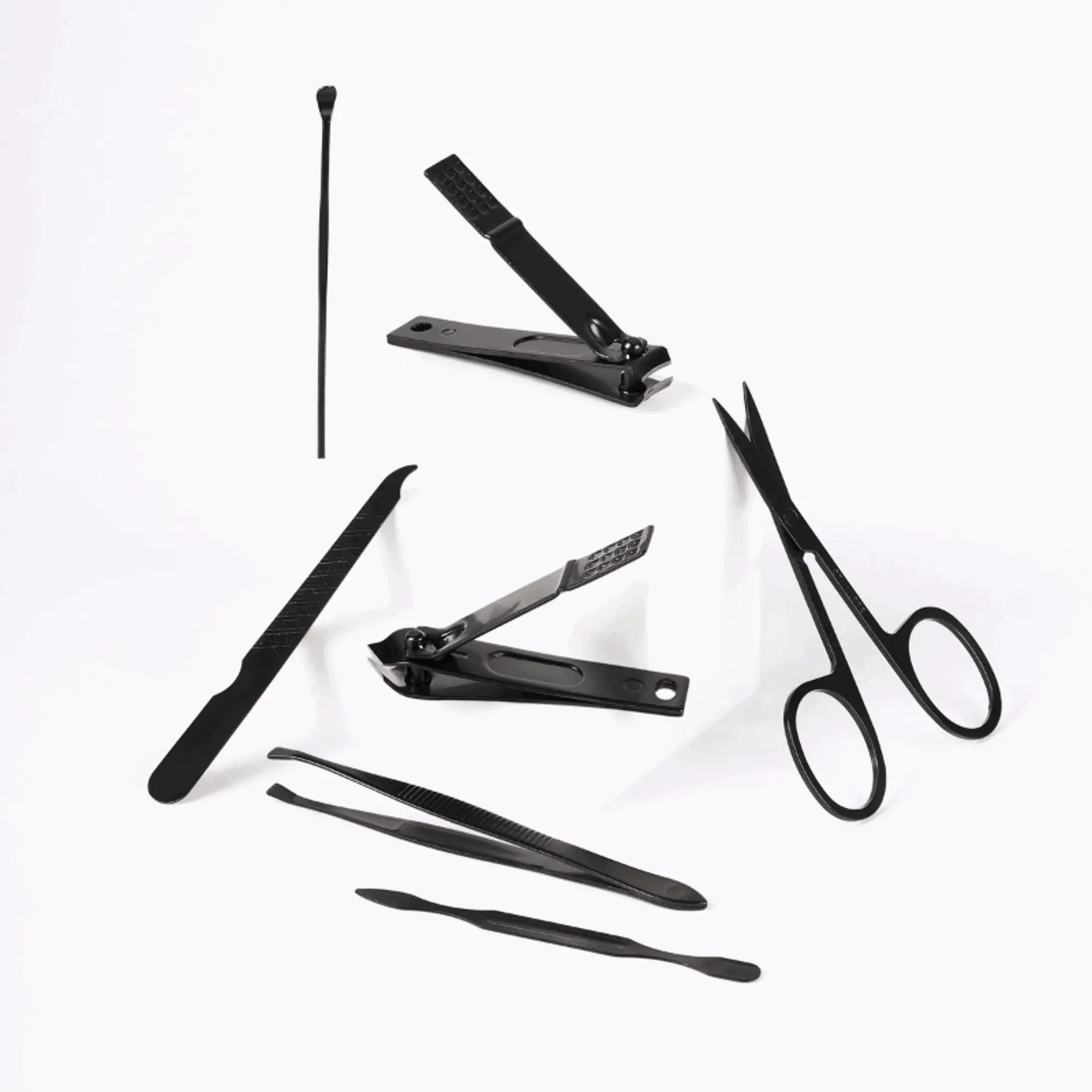 [RUBY VIBE CO] ProTidy Premium 7pc Manicure Kit for Men & Women, Travel Nail Clipper Set & Toe Nail Kit with Leather Case, Ideal Birthday Gift for Men & Grooming Prep Set