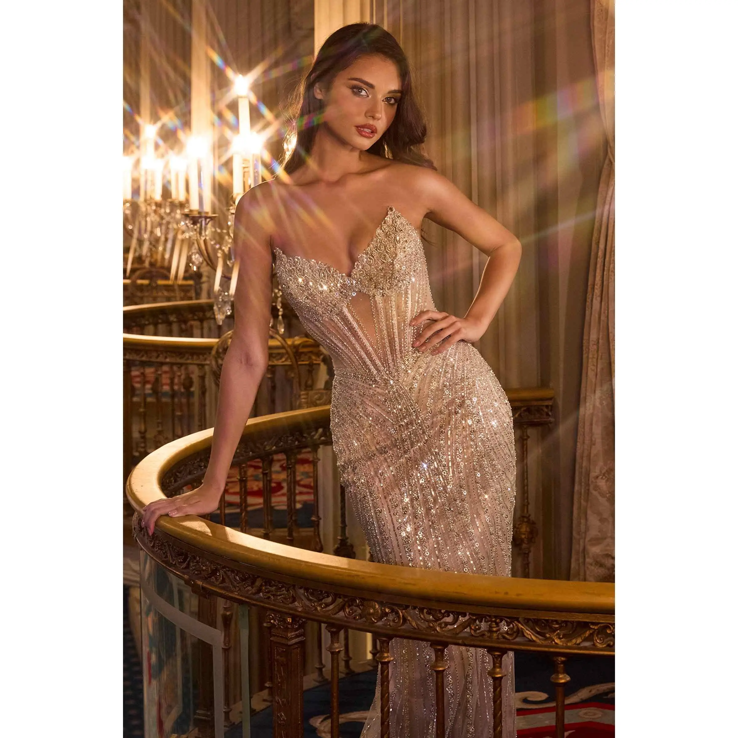 Ladivine CC398 Sleeveless Beaded Fitted Corset Formal Dress - Shimmer Fabric, Adjustable, Sequin-Embellished Prom Gown for Women with Elegance, Prom Dresses - TikTok Shop Ladivine CC398 Sleeveless Beaded Fitted Corset Formal Dress - Shimmer Fabric, Adjustable, Sequin-Embellished Prom Gown for Women with Elegance, Prom Dresses - TikTok Shop