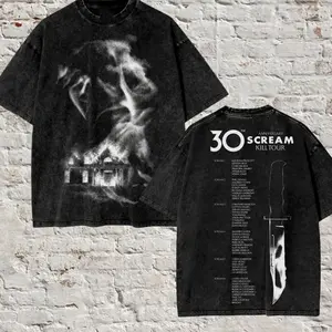 Vintage Scream 30th Anniversary Kill Tour Wash Shirt, Scream 7 2026 Tee, Ghostface Horror Shirt 1PV