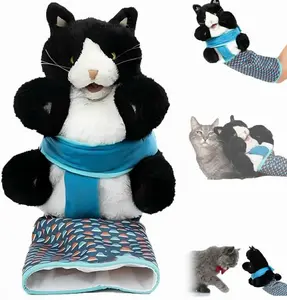 Cat Wrestling Glove Puppet – Interactive Hand Mitt with Durable Protective Sleeve - Play & Enrichment
