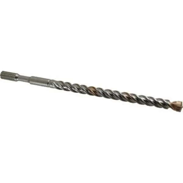 DeWALT Carbide-Tipped Spline Shank Single Bit Rotary & Hammer Drill Bit - 7/8" Dia, 11" Usable Length, 16" OAL, Long Reach, Model DW5752, for Drilling Applications, No