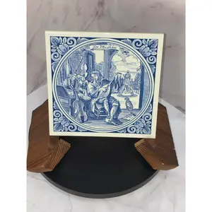 Set of 8 Vintage 1970s-1980s Delft Blue Jan Luyken Ceramic Tiles – Historical Trades Series