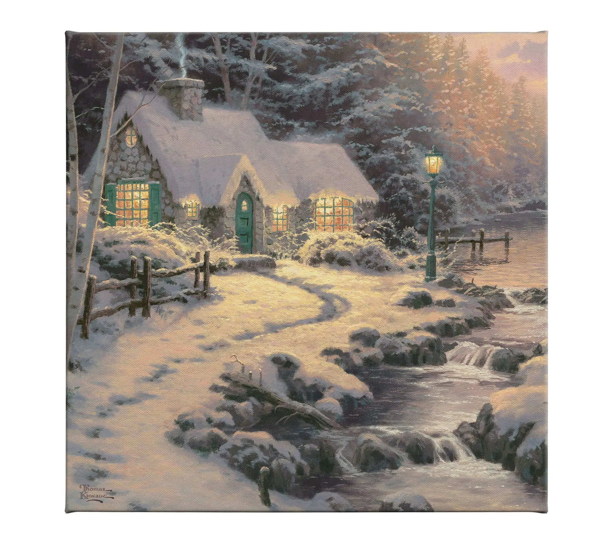 Thomas Kinkade Evening Glow - 14" x 14" GalleryWrap Thomas Kinkade Evening Glow - 14" x 14" GalleryWrap