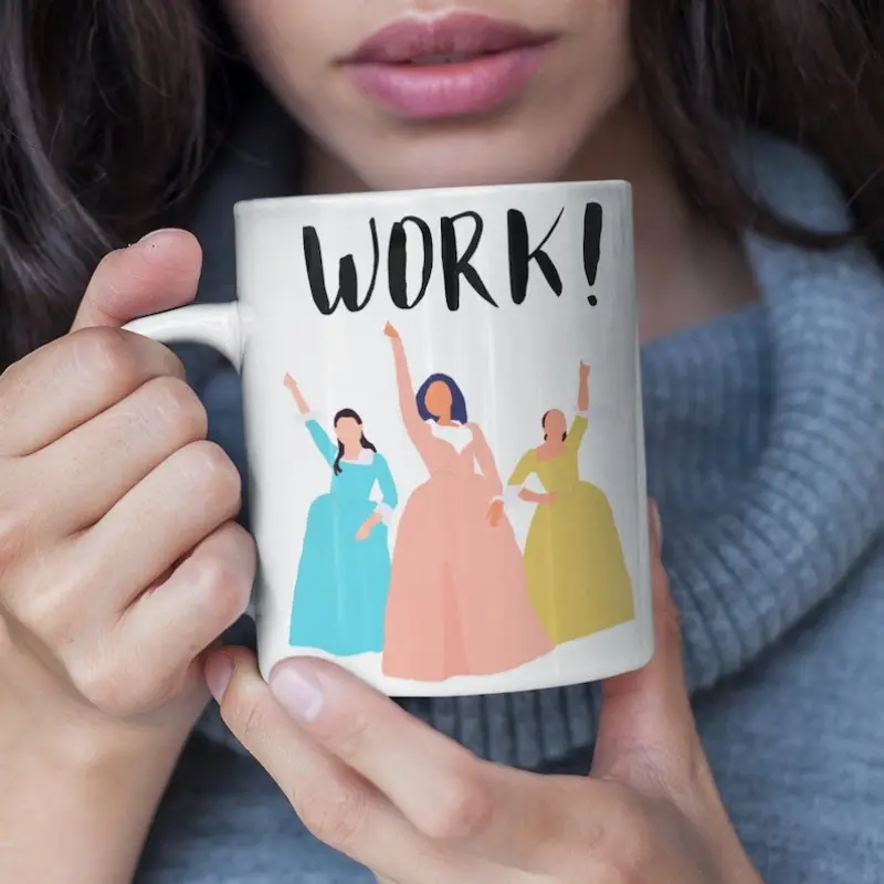 Hamilton Sisters 11oz Ceramic Coffee Mug - Angelica, Elizabeth & Peggy Inspired, Reusable Cup, Insulated Drinkware, Dishwasher Washable, Lead-Free, Perfect for All Beverages