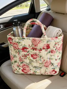 Car Storage Basket Organizer, Multi-Purpose Car Interior Accessory, Durable Space-Saving Vehicle Design, Casual Animal Pattern