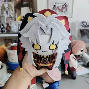 12cm Funny Crying Style Circus Anime Character Pierrot Plush Toys Stuffed Plushie Doll Freak Game Bag Keychain Hanging Pendant