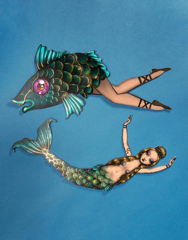 "The Mermaid Sisters" Paper Doll Kit