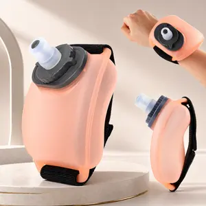 Wearable Wrist Water Bottle 7oz/200ml BPA-Free Soft Silicone Flask with Adjustable Strap  Hands-Free Hydration for Running Hiking & Gym
