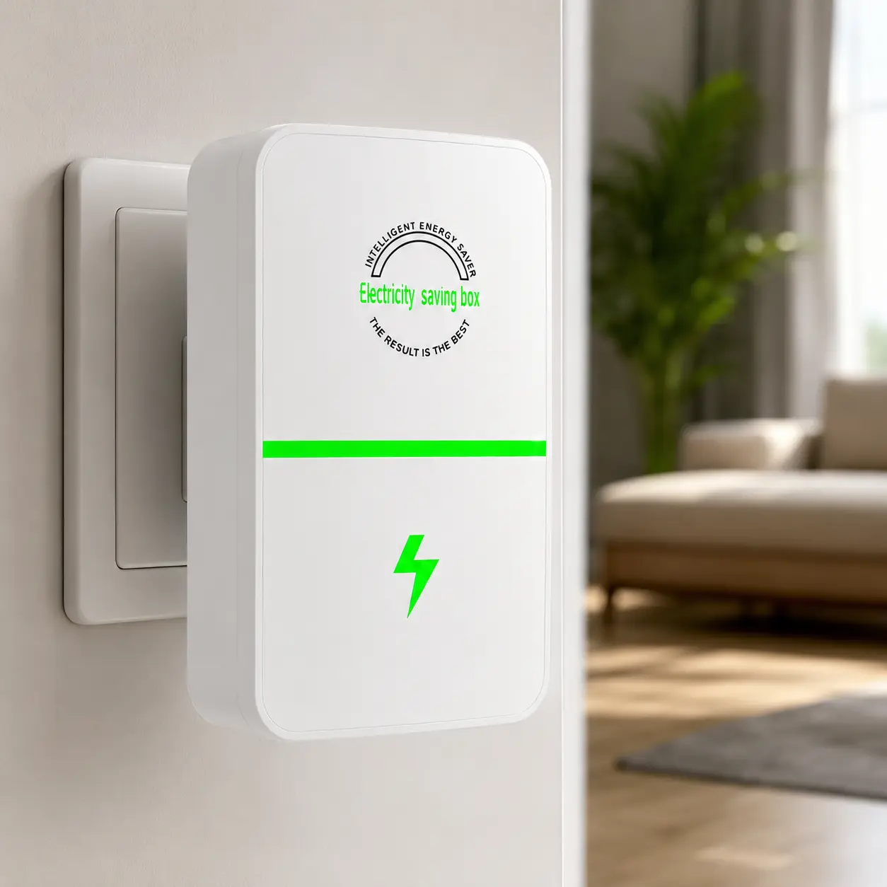2026 Updated Multi-Outlet Plug-In Power Box (2 Packs) - Compact Energy Saver Plugs with Indicator Light, 90-250V Compatibility, Indoor Home & Office Use