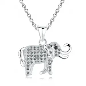 Sparkling Elephant Pendant Necklace – Symbol of Strength & Good Luck