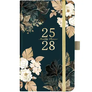 2025-2028 Monthly Pocket Planner/Calendar , 3 Year Monthly Planner 2025-2028, 6.4" x 3.8", 2 Bookmarks, Inner Pocket, Pen Holder