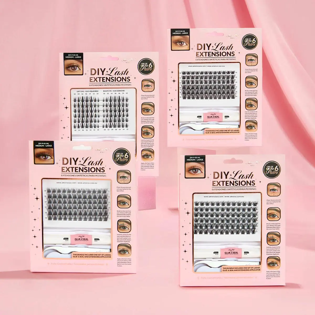 Amor Us Lash Clusters, DIY Lash Extensions, High Quality, Smooth application, Look Enhancing