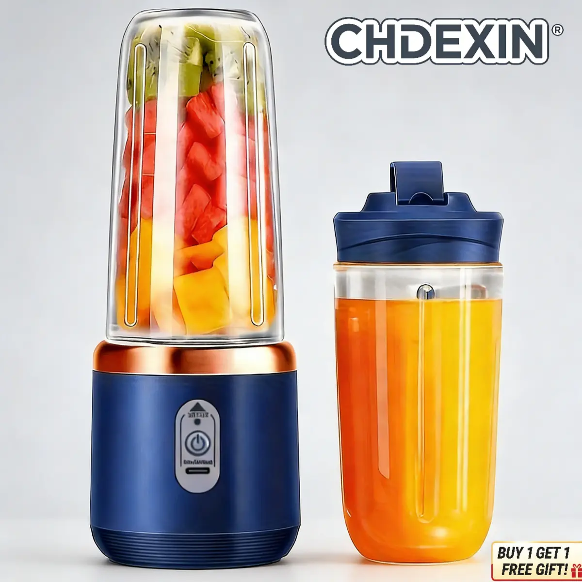 Portable Juicer, USB Rechargeable Juice Extractor Cup withLED Display, Fruit Juicer, Vegetable Juicer, Suitable forOutdoor Carrying Use, BPA Free Eco-friendly JuicerMachine, Travel Mate and Kitchen Gadgets, Valentine'sDay Gifts for Adults