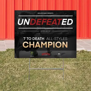 24”x18” yard sign UV print full color 4mm corrugated coroplast wire stake included