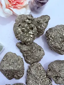 Natural Pyrite Raw Stone, 1 Count Irregular Shape Natural Crystal Decoration, Unique Crystal for Home Decoration & Aquarium Ornaments