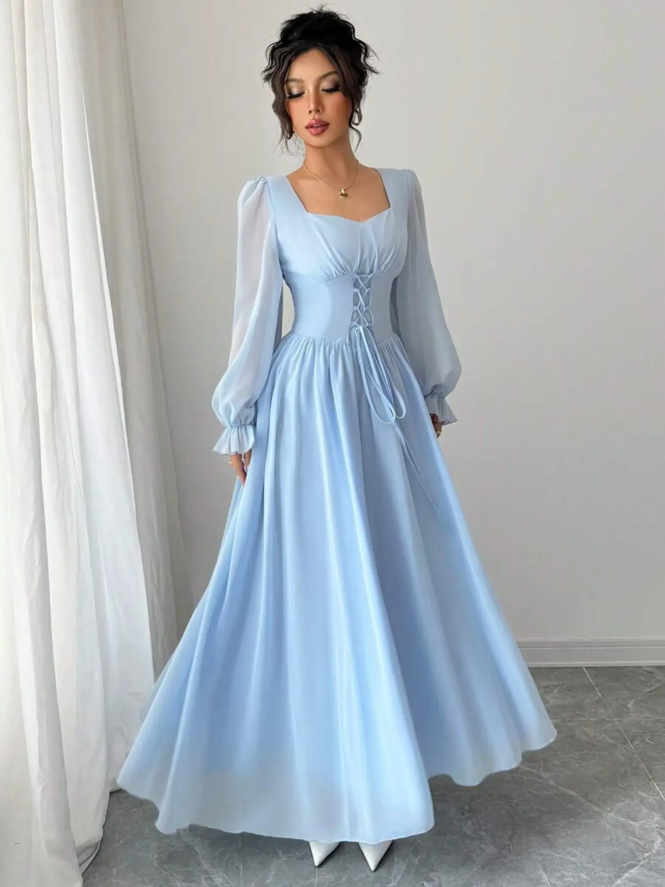 Women's A-Line Dress Long Sleeve Round Neck Waist Cinched Comfortable Fit Nk-0004-506003, Elegant Chic Design Ladies Fashion Womenswear Casual Fashionable Dress - TikTok Shop Women's A-Line Dress Long Sleeve Round Neck Waist Cinched Comfortable Fit Nk-0004-506003, Elegant Chic Design Ladies Fashion Womenswear Casual Fashionable Dress - TikTok Shop