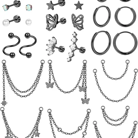 Rhinestone & Faux Pearl Decorated Earring Set, Sparkling Ear Jewelry, Stainless Steel Ear Jewelry for Women & Men, Party, Daily Clothing Decor, All-match Jewelry for Birthday Gift, Stud Earring Jewelry, Earrings Jewelry, Ear studs