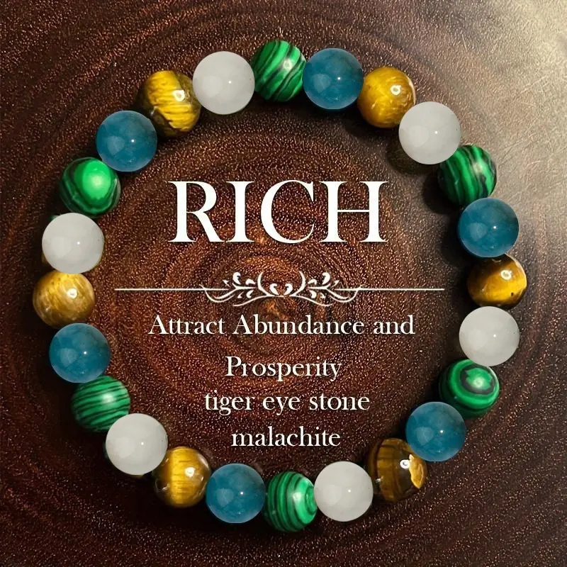 Peacock Stone+Sea Blue Treasure Bracelet