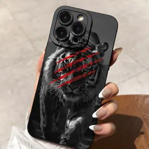 Tiger Scratch Print Anti-Drop Tpu Phone Case for Apple & Samsung Models, Perfect Gift for Boyfriend Girlfriend Birthday