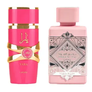 Lattafa Badee Al Oud Noble Blush & Yara Candy Bundle Set for Women Eau de Parfum Spray, 3.4 Ounce