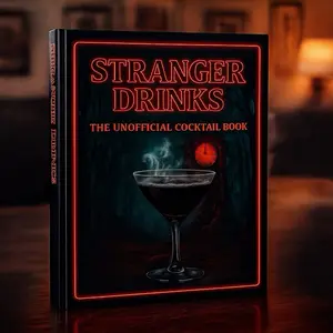 STRANGER DRINKS Book- Cocktail Recipes,Stranger Things Inspired Mixology Guide,Unique Gift for Fans, Christmas Gift Stranger Things Inspired
