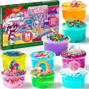 2025 Christmas Advent Calendar 24 Days, 16 DIY Slime, Foam Balls,Fruit Slices & Glow in The Dark Powder,Christmas Countdown for Kids Party Favors,Xmas Gift Classroom Prizes,Slime Advent Calendar Valentine's Day Gifts for Kids