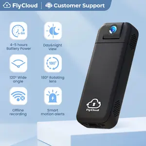 [FlyCloud Seven] Pocket Size Mini WiFi Camera 1080P HD, Long Battery Life 180°Rotatable Lens, TF Card Storage, No WiFi Needed with AP Mode, Smart Home Security Cam for Pet Baby Vlog and Sports