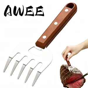2Pcs BBQ Meat Shredder Forks with Bottle Opener Multifunctional Chicken & Pork Shredding Claws for Grilling