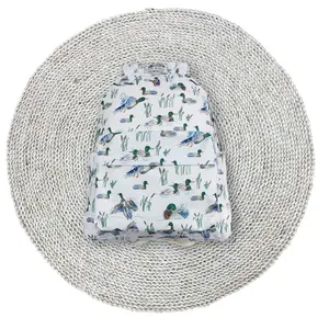 Kids Children Southern Hunting Season White Green Ducks Mallard Zip Canvas Backpacks Bags School Casual Outings