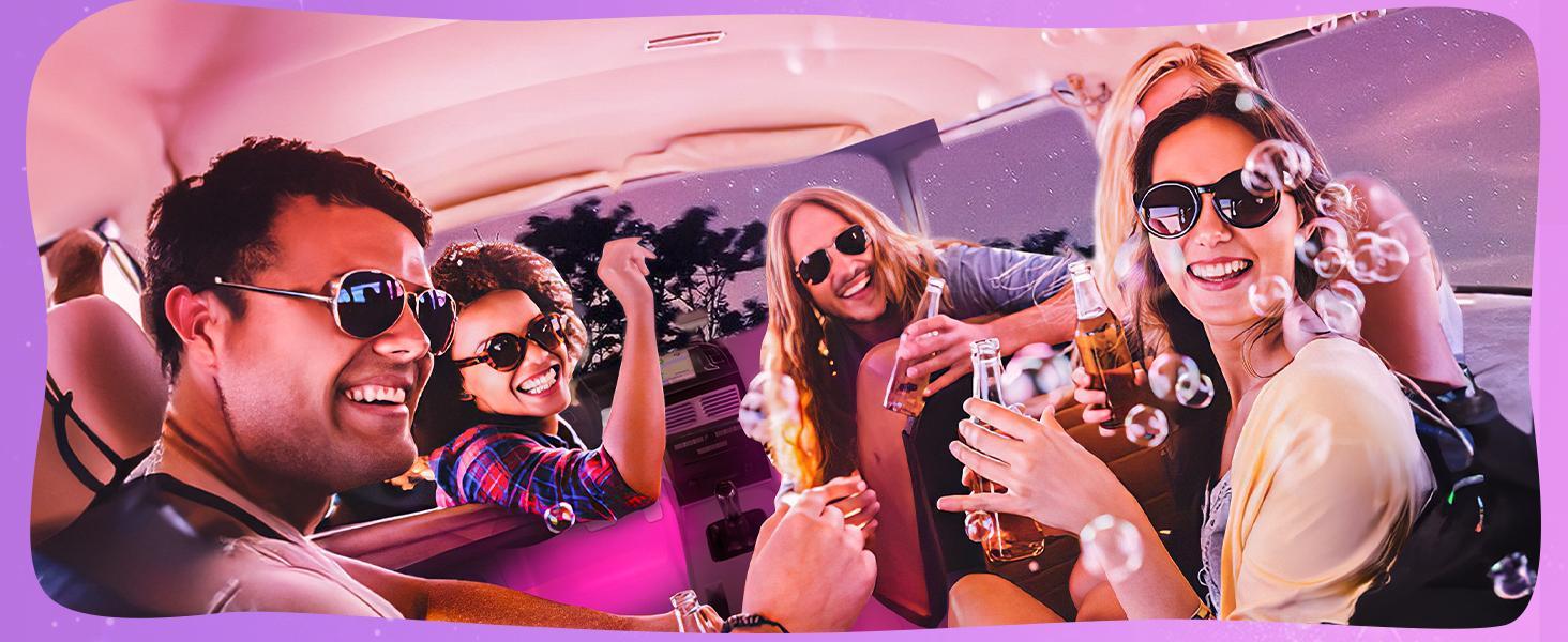 DIBMS LED Strip Lights with USB Adapter: Ambient Car Lighting Kit, App & Remote Control, Music Sync Mode, 4Pcs Strip Lights for SUVs & Trucks, 5V RGB LED Music Control Rock Lights Kit